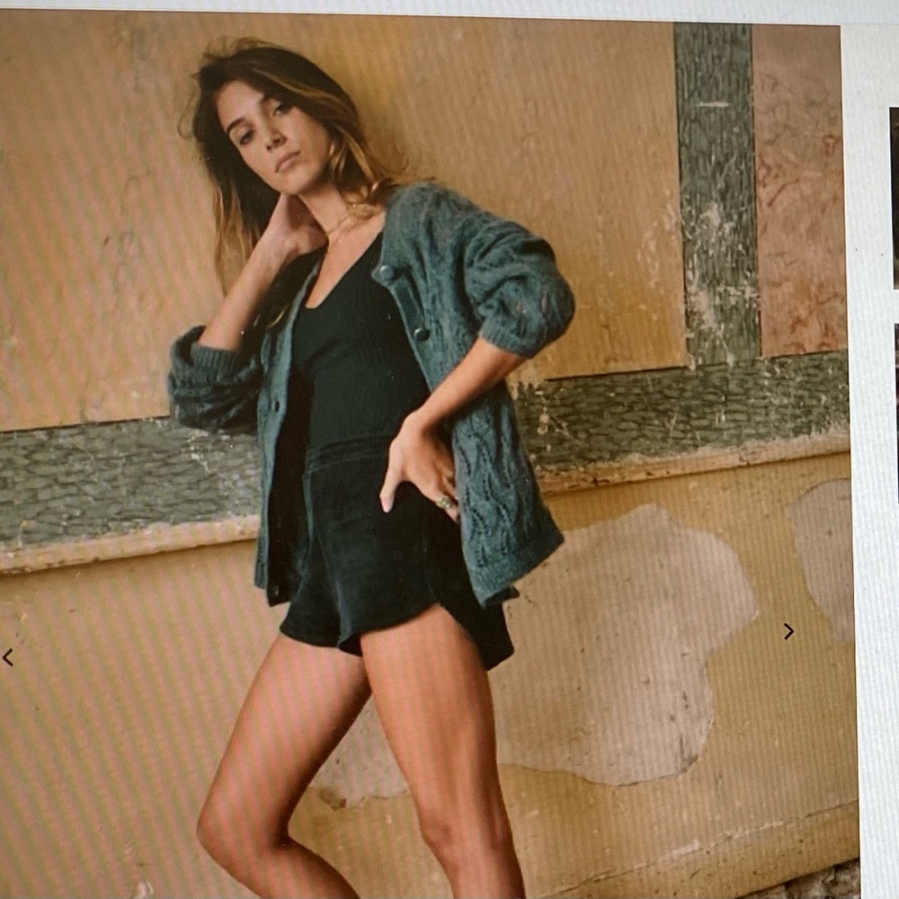 Sézane Knit Sweater in Deep Green